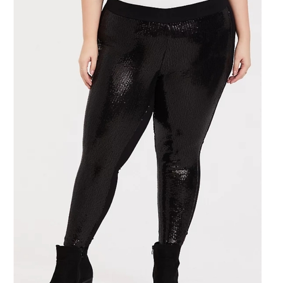 Nwt torrid 3 holiday season sequin leggings - Picture 3 of 9